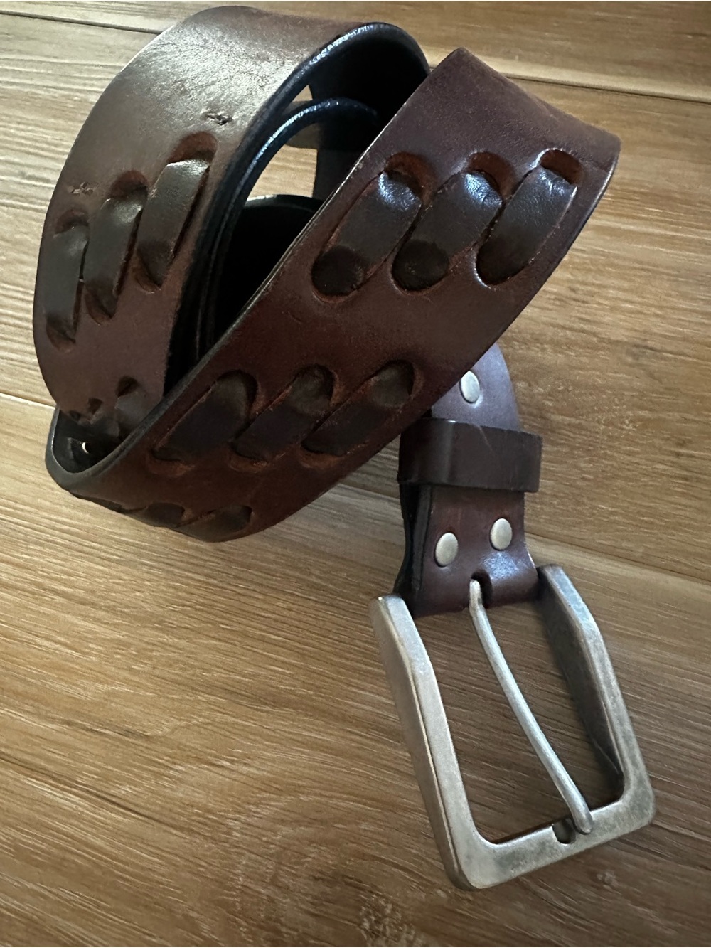 Kenneth Cole Reaction Weaved Leather Belt 36